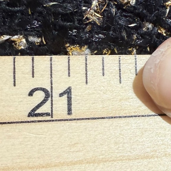 Nanette Lepore Black and Gold Metallic tweed open front blazer - women's Large - Picture 9 of 10